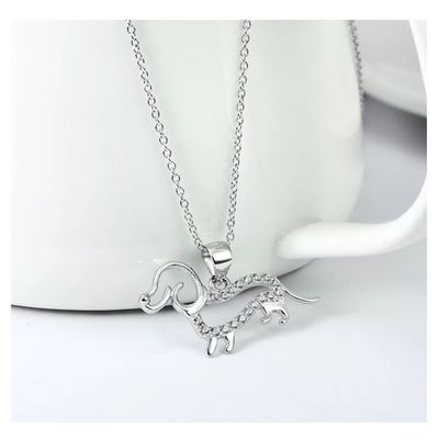 Imagen 2 del producto Collar perro salchicha dachshund Plata 925 joya mujer