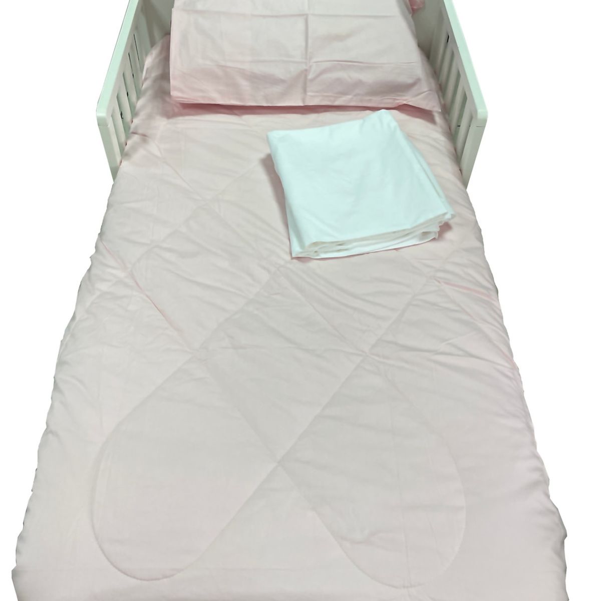 PELLITOS - SET ROPA PARA CAMA DE TRANSICIÓN ROSA 100 ALGODON