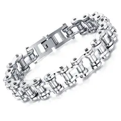 GENERICO - Pulsera Cadena Moto Bici Acero Inoxidable Máxima Calidad Hombre