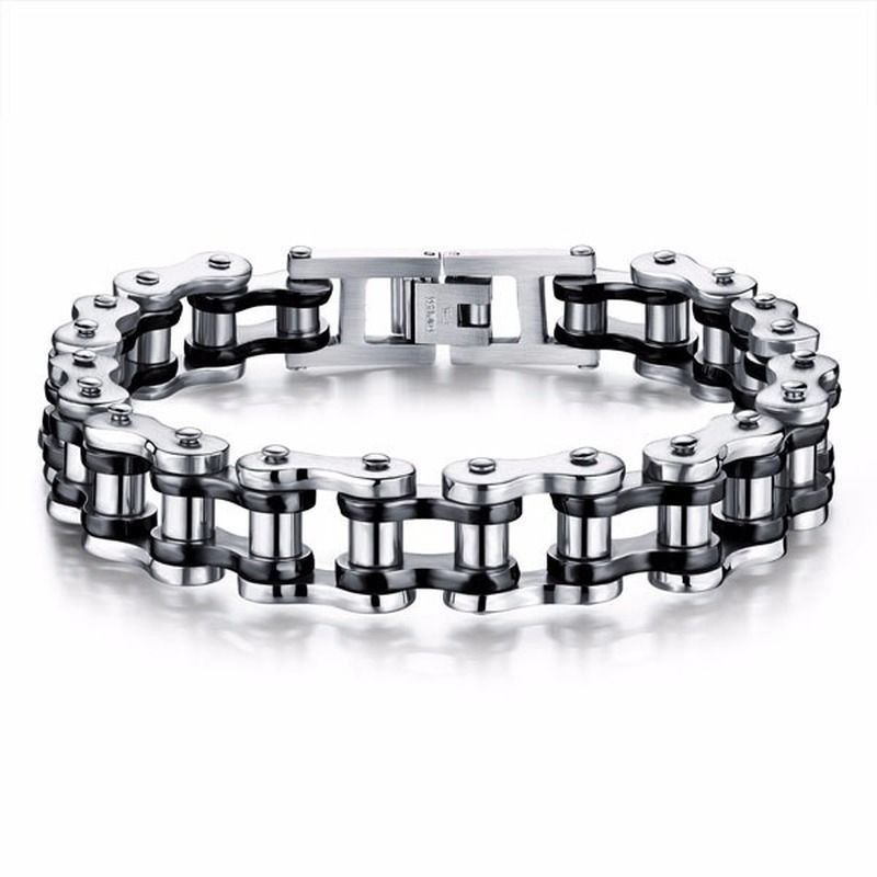 GENERICO - Pulsera Cadena Moto Bici Acero Inoxidable Máxima Calidad Hombre