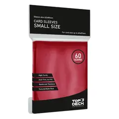 GENERICO - Protector de cartas tamaño Small Top Deck Rojo (62x89)