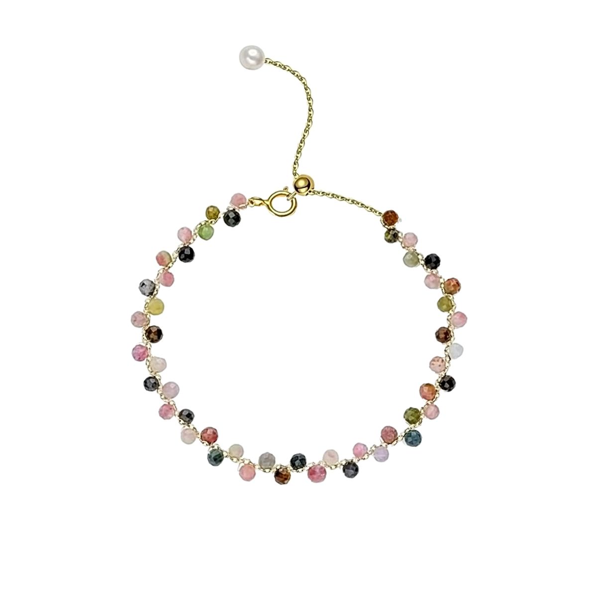LUXURYJOYAS - Pulsera Fina Turmalina Colores Oro 18k Luxury