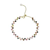Pulsera Fina Turmalina Colores Oro 18k Luxury