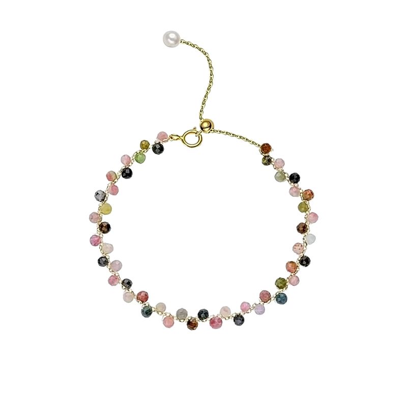 LUXURYJOYAS - Pulsera Fina Turmalina Colores Oro 18k Luxury