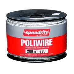GENERICO - Rollo Cable Poliwire Blanco Para Cerco Eléctrico 250 Metros