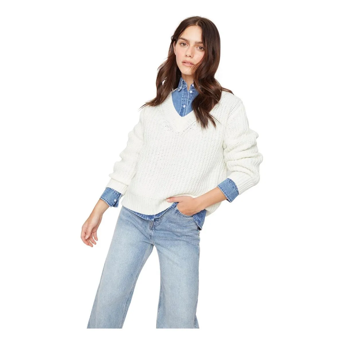 JACINTA TIENDA - Chaleco Lupe blanco Jacinta Tienda