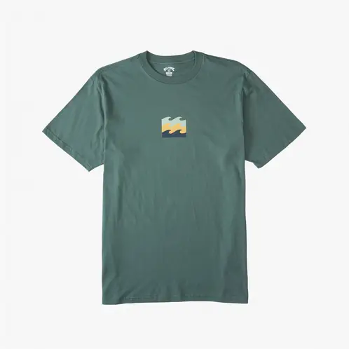 BILLABONG - Polera M/C Hombre Double Up M Tees Verde