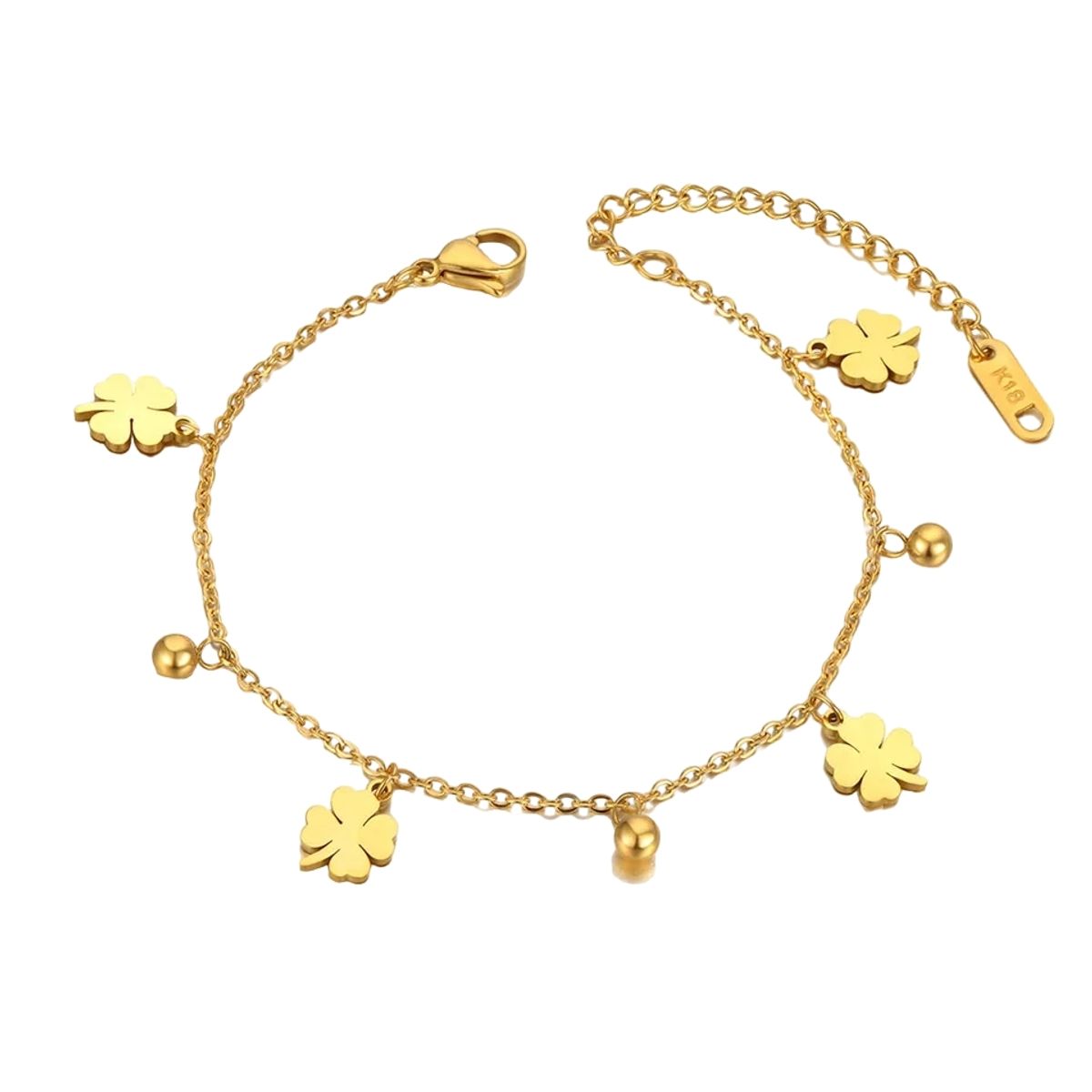 LUXURYJOYAS - Pulsera Trébol De La Suerte Oro 18kt