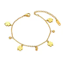 LUXURYJOYAS - Pulsera Trébol De La Suerte Oro 18kt
