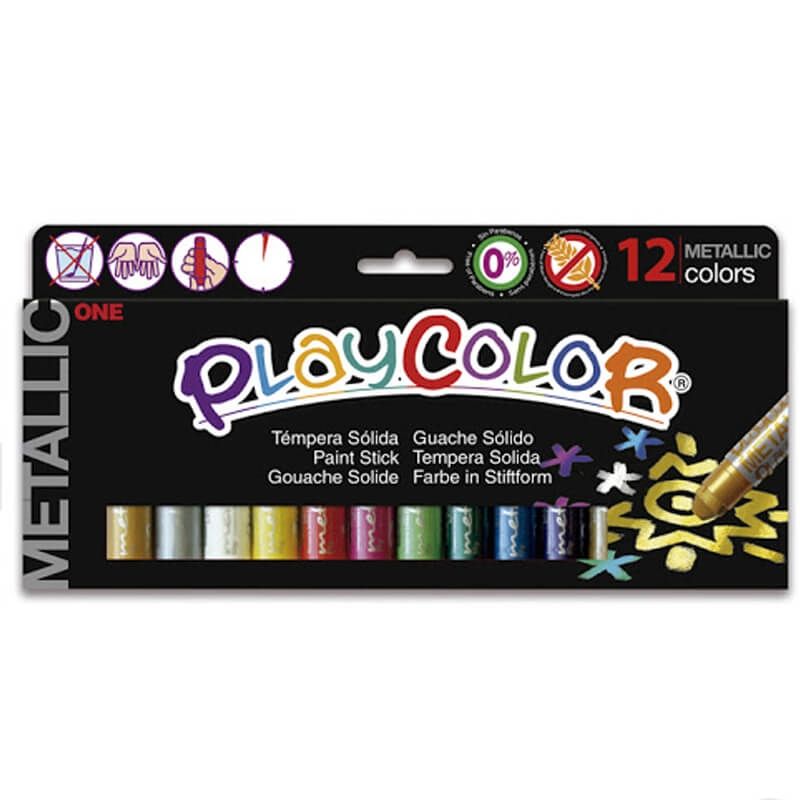 VARIOS - Tempera Solida Metalizada 12 Colores
