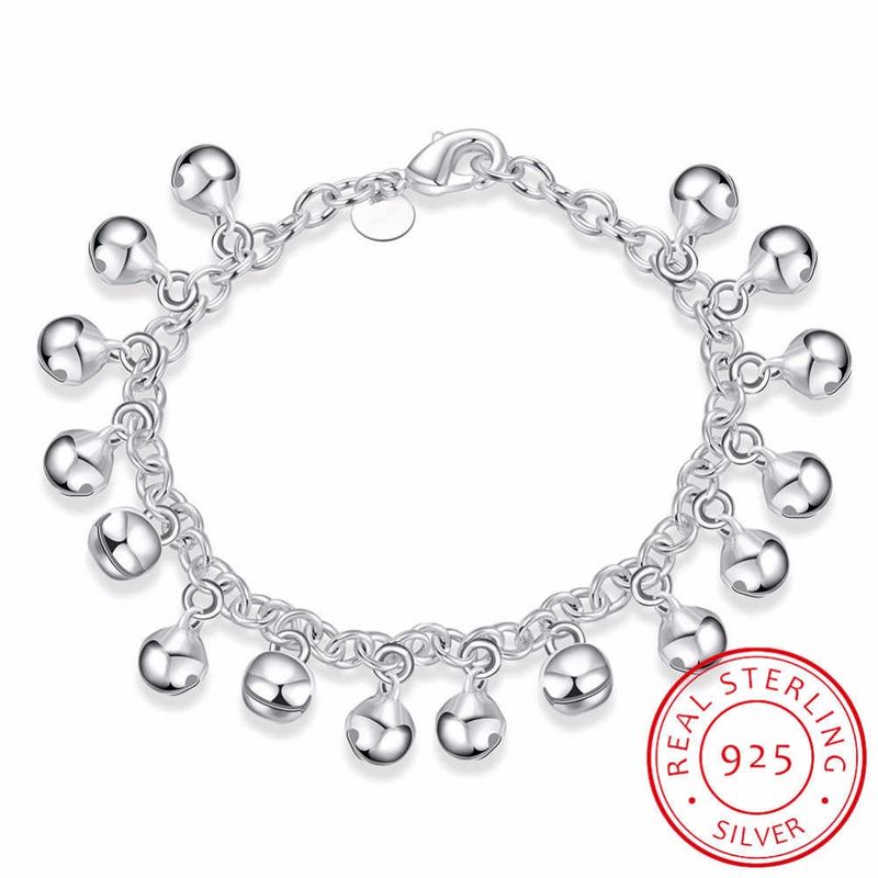 LUXURYJOYAS - Pulsera Cascabeles Plata 925 Hermosa