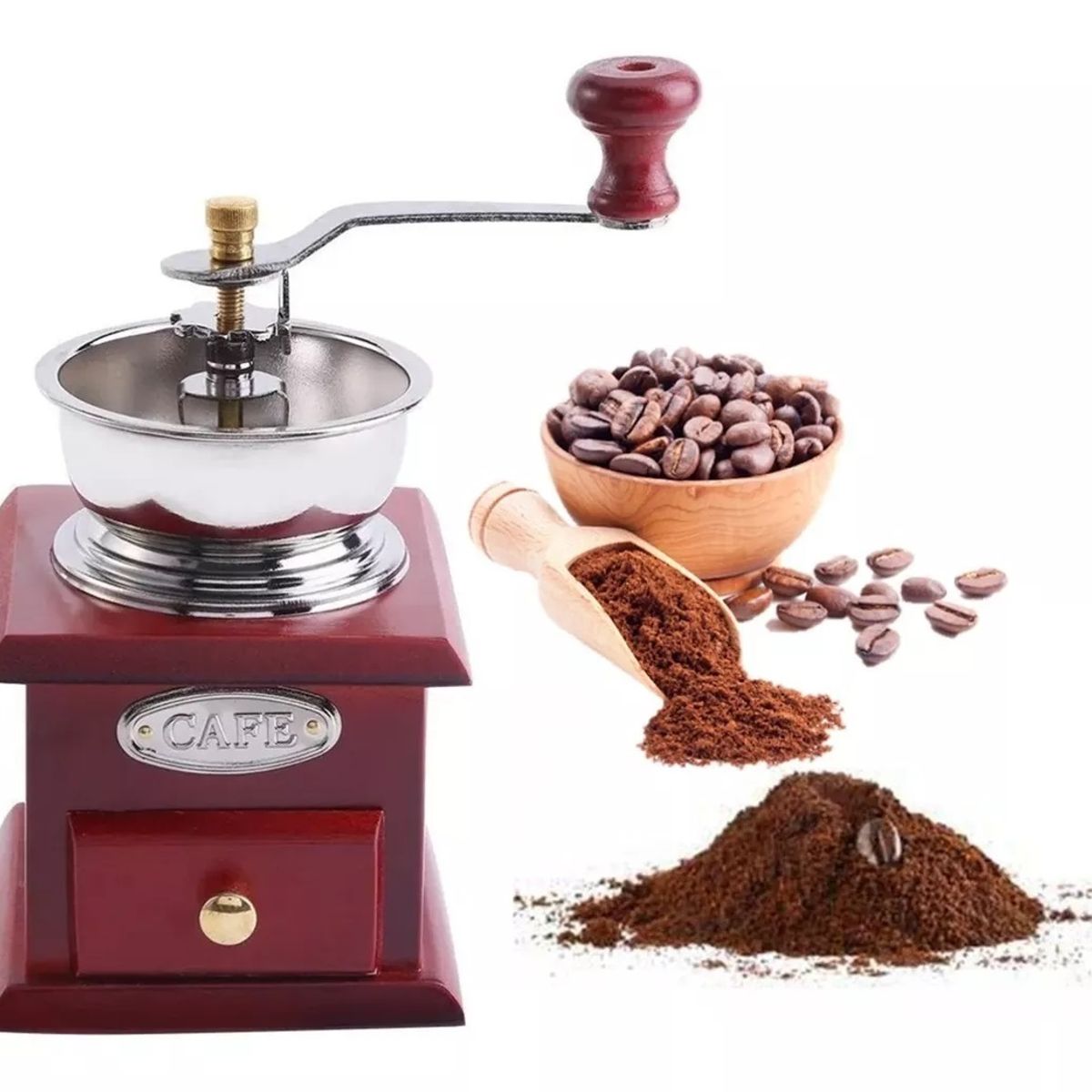 GENERICO - Molino De Grano Molinillo Café Manual Molino De Granos