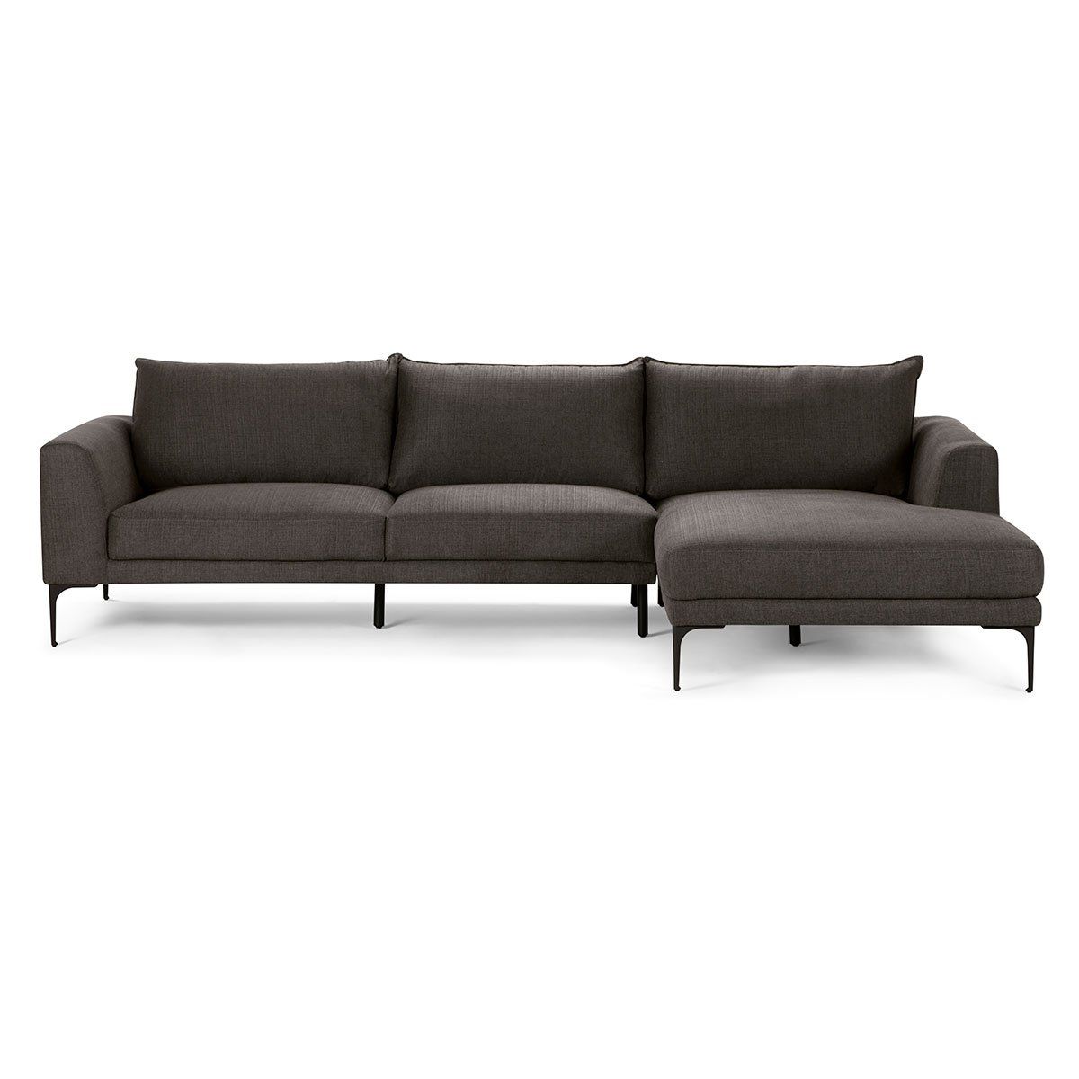 ROSEN - Sofá Seccional Rosen Barnes Derecho Tela Charcoal