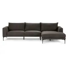 ROSEN - Sofá Seccional Barnes Derecho Tela Charcoal