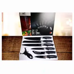 GENERICO - Set Cuchillos 7 Piezas Acero Inoxidable Incluye Pelador