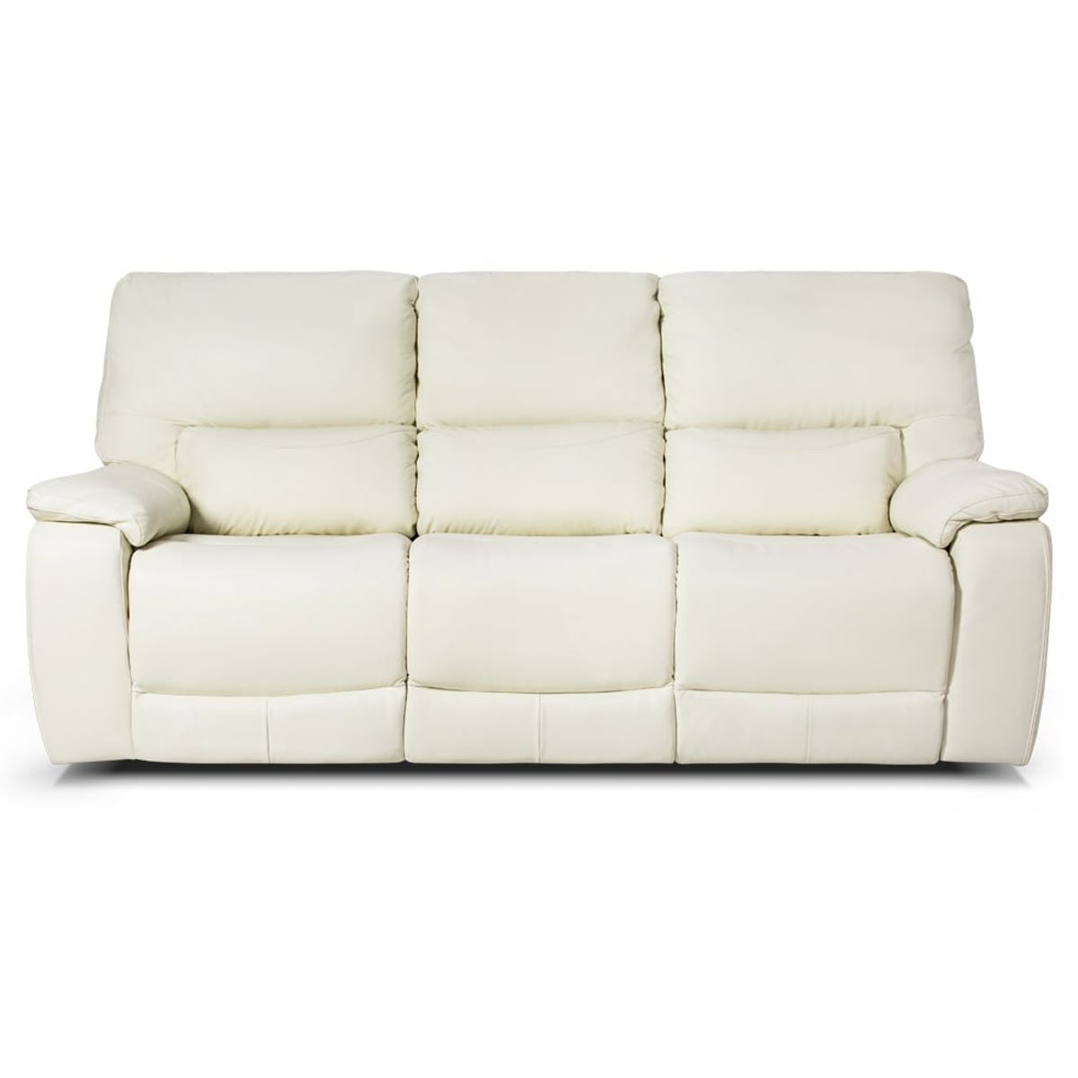 ROSEN - Rosen Sofá Reclinable Poch Cuero 3 Cuerpos Blanco