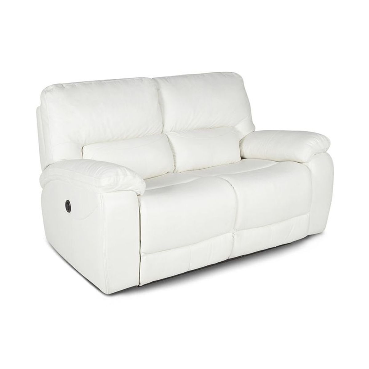 ROSEN - Rosen Sofá 2 Cuerpos Reclinable Poch Cuero Blanco
