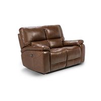 Sofá Reclinable Poch Cuero 2 Cuerpos