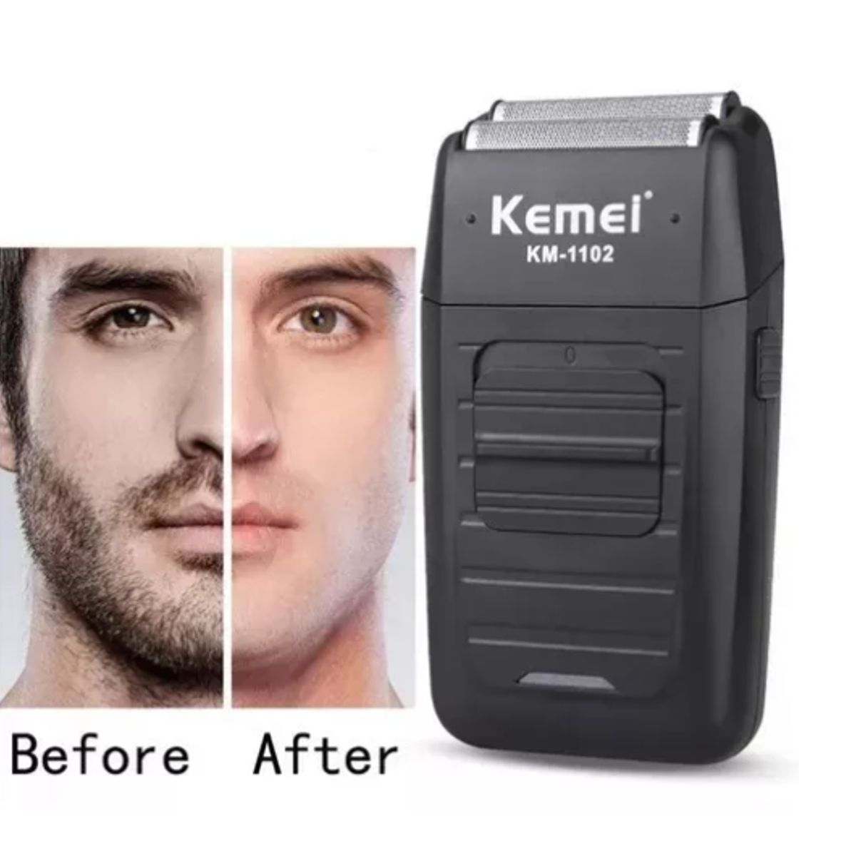 KEMEI - Maquina afeitadora Kemei KM-1102 negra 220V