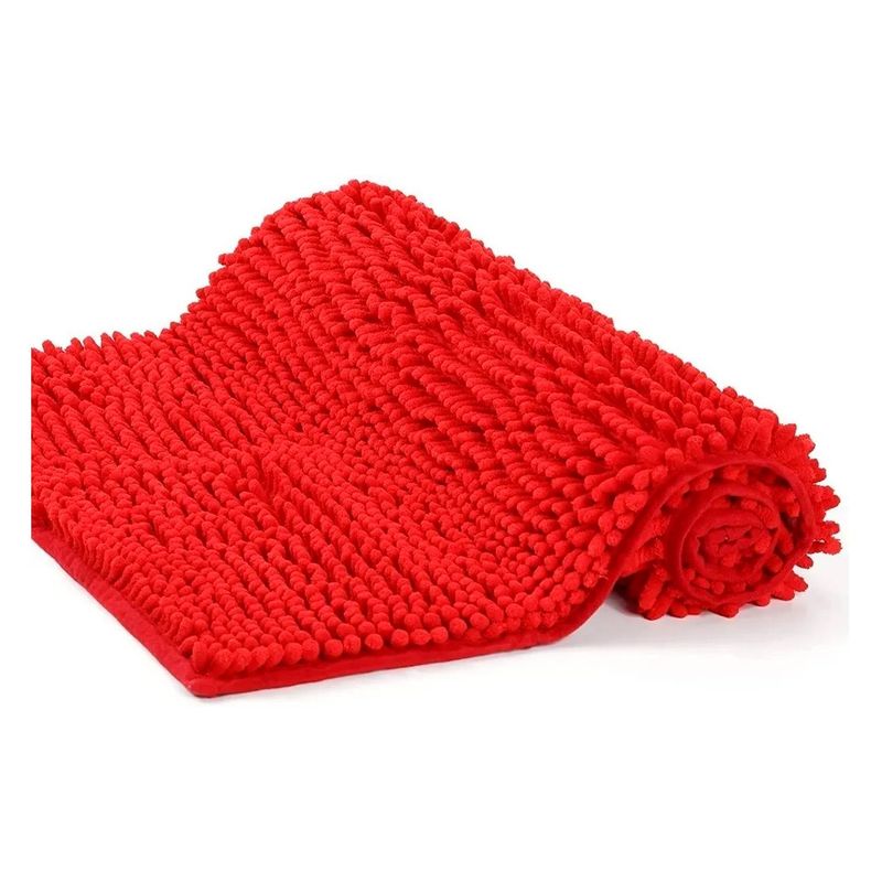 GENERICO - Alfombra Baño Microfibra Super Absorbente Color Roja