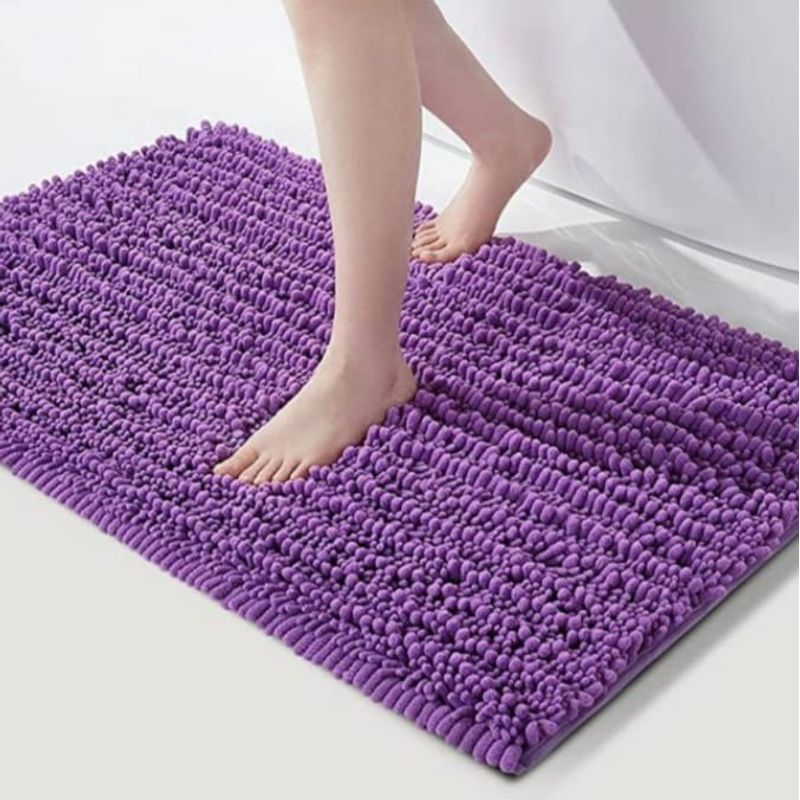 GENERICO - Alfombra Baño Microfibra Super Absorbente Color Morado Claro