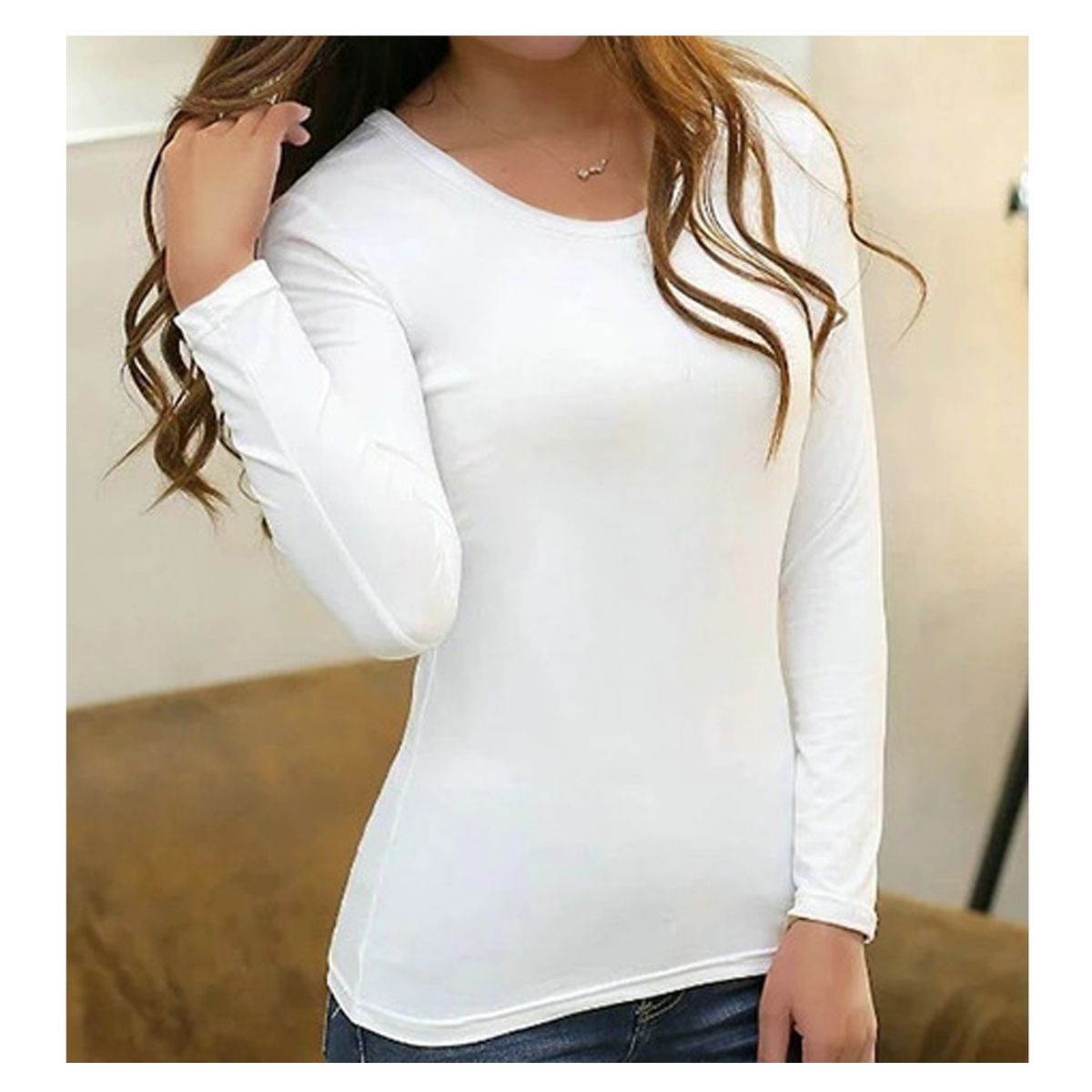 EVERSO - Pack 3 Camiseta Mujer Con Polar  Negro con blanco