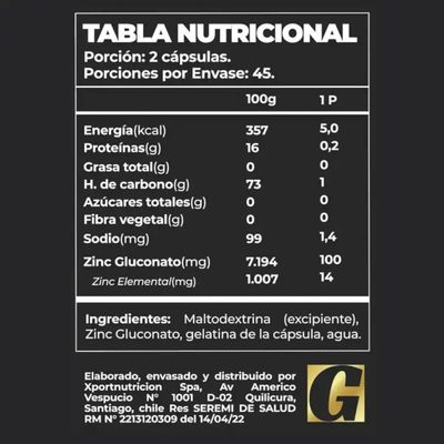 Imagen 2 del producto Zinc Pro Series – 100 capsulas -