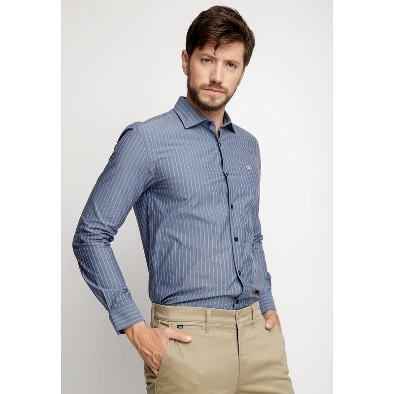 FEROUCH - Camisa Striped Color F Marrón Ferouch