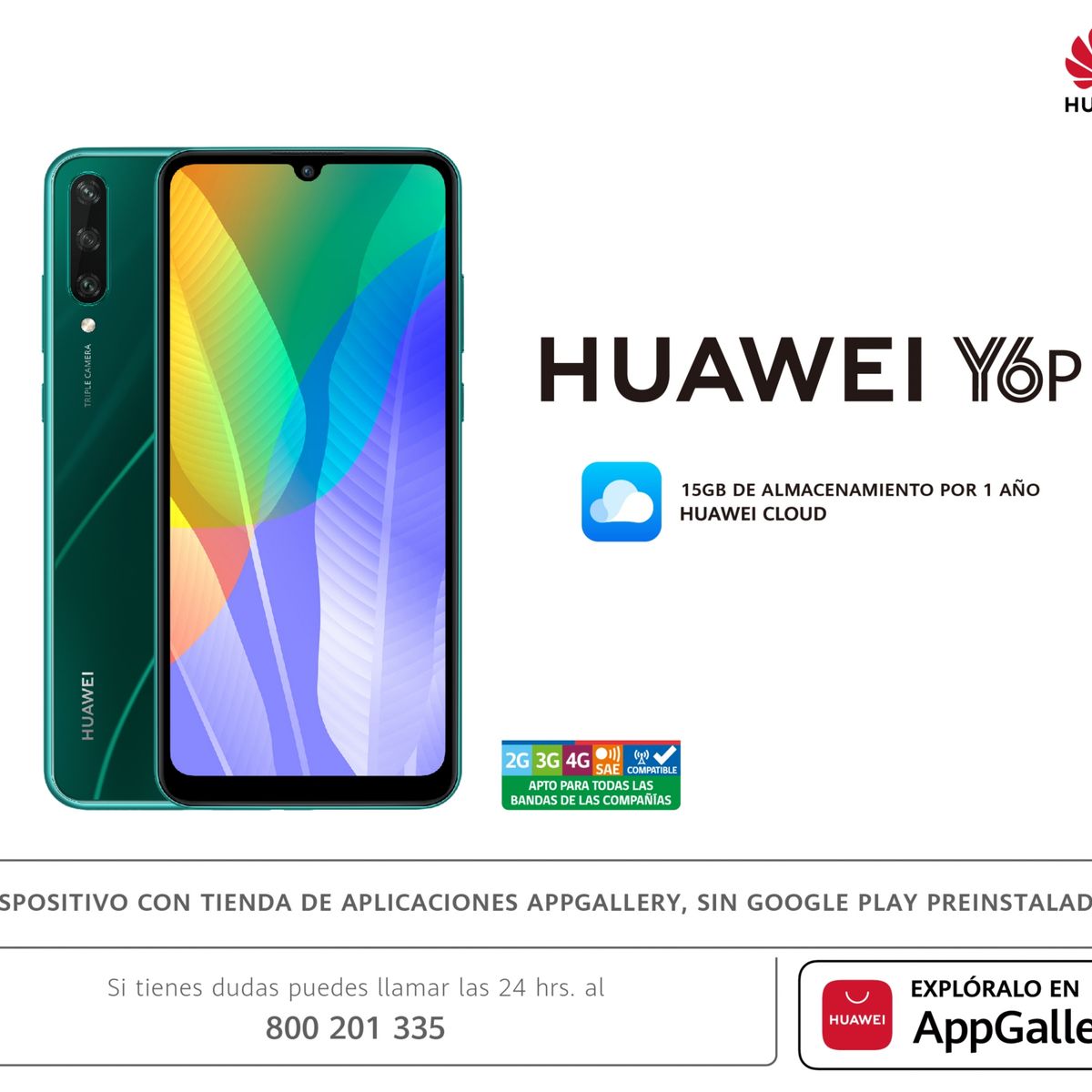 HUAWEI - HUAWEI Y6P VERDE