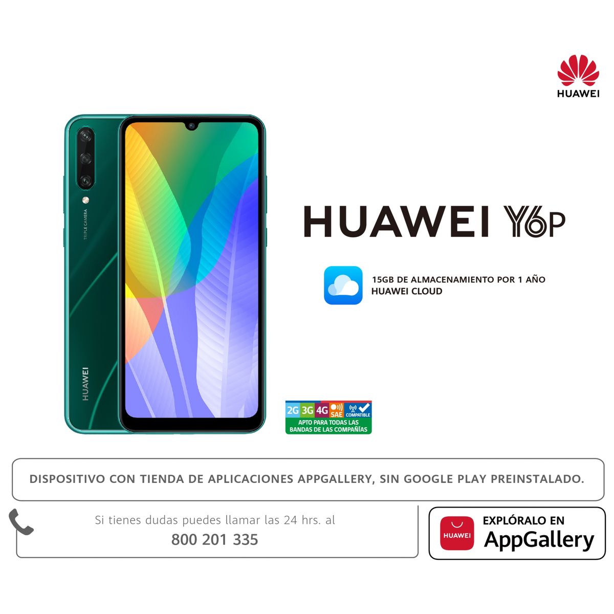 HUAWEI - HUAWEI Y6P VERDE