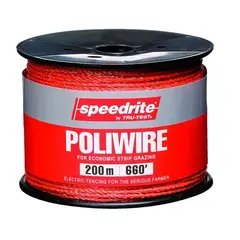 GENERICO - Rollo Cable Poliwire Naranjo Para Cerco Eléctrico 250m Speedrite
