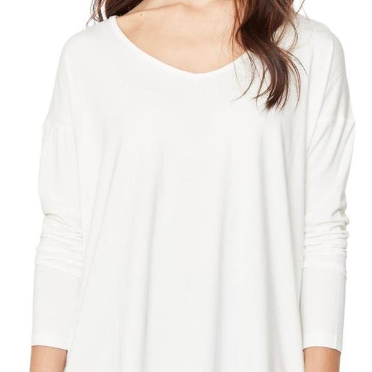 JACINTA TIENDA - Polera Alana en v blanca Jacinta Tienda