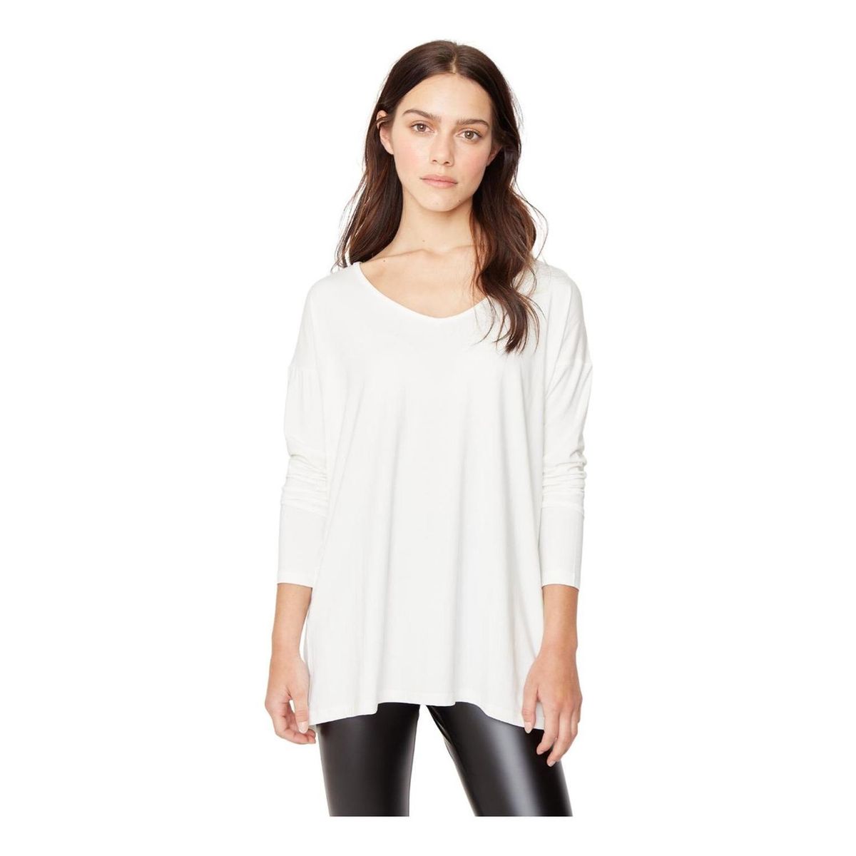 JACINTA TIENDA - Polera Alana en v blanca Jacinta Tienda