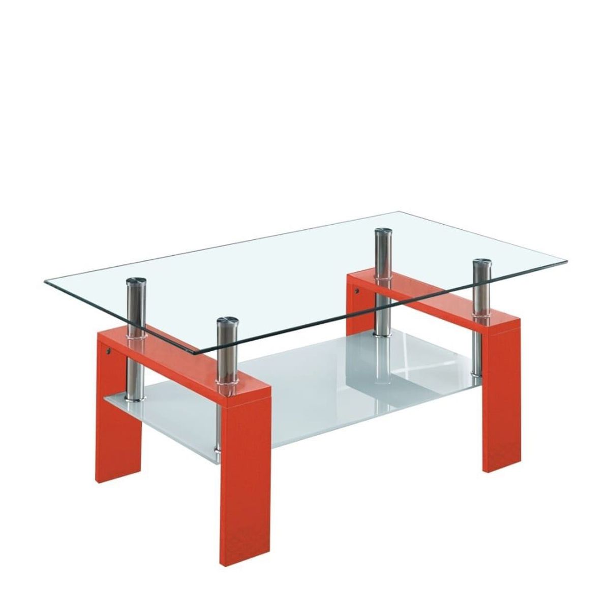 OEM - Mesa de centro vidrio templado 90* 50 /T-30 ROJA