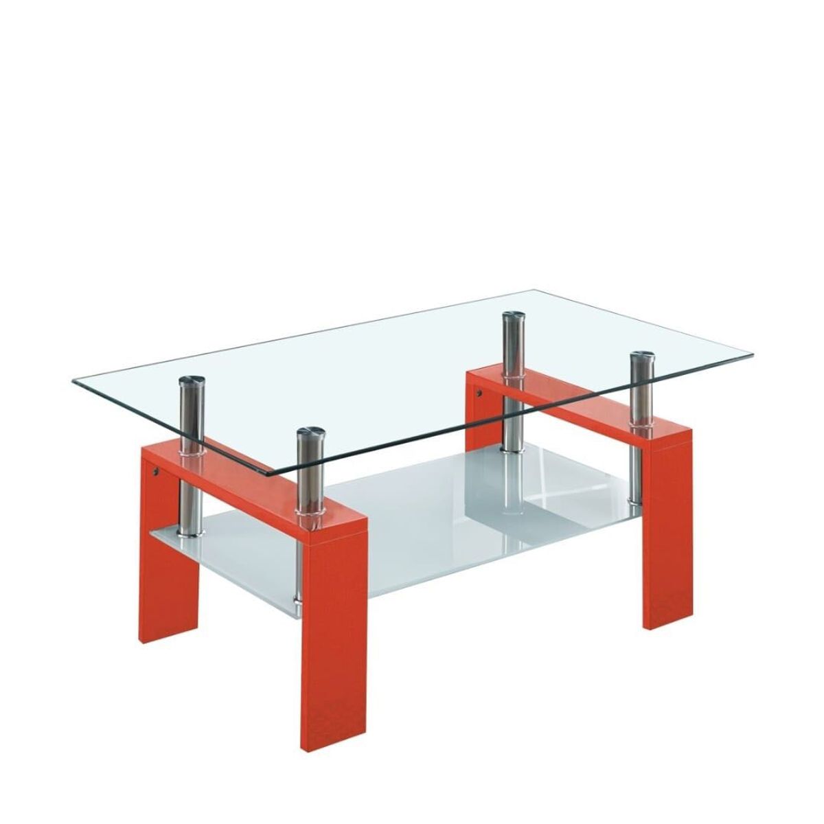 OEM - Mesa de centro vidrio templado 90* 50 /T-30 ROJA