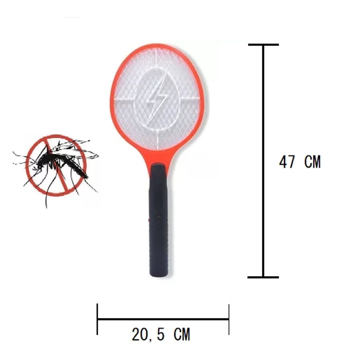 GENERICO - Raqueta Eléctrico Mata Moscas Y Mosquitos NARANJO