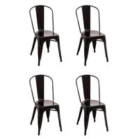 Pack 4 Sillas Tolix Color Negro