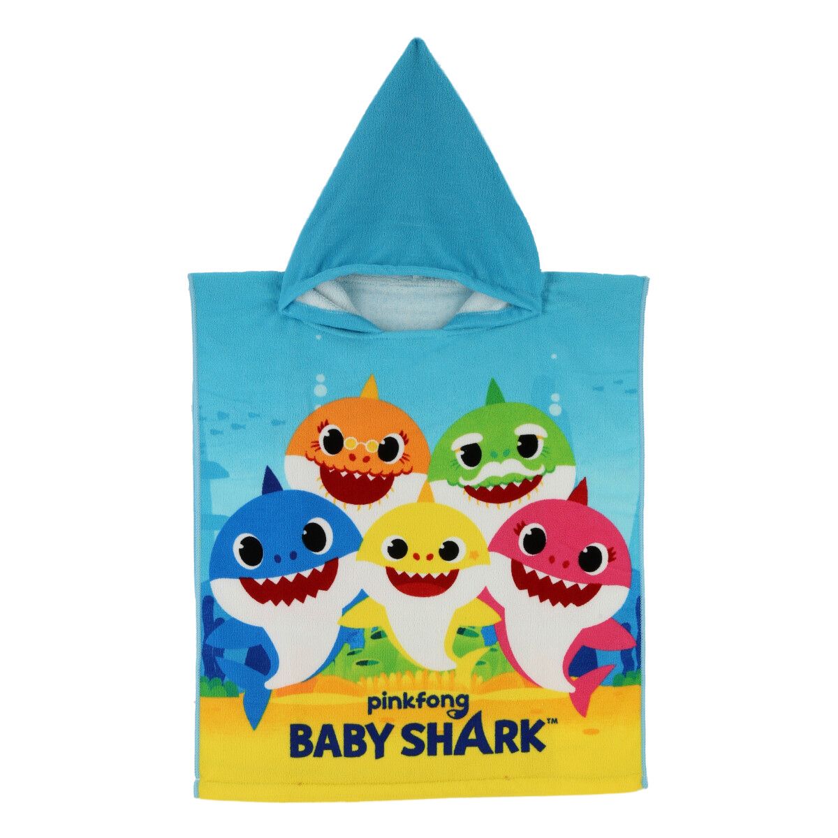 BABY SHARK - Toalla de Playa con Capucha Baby Shark