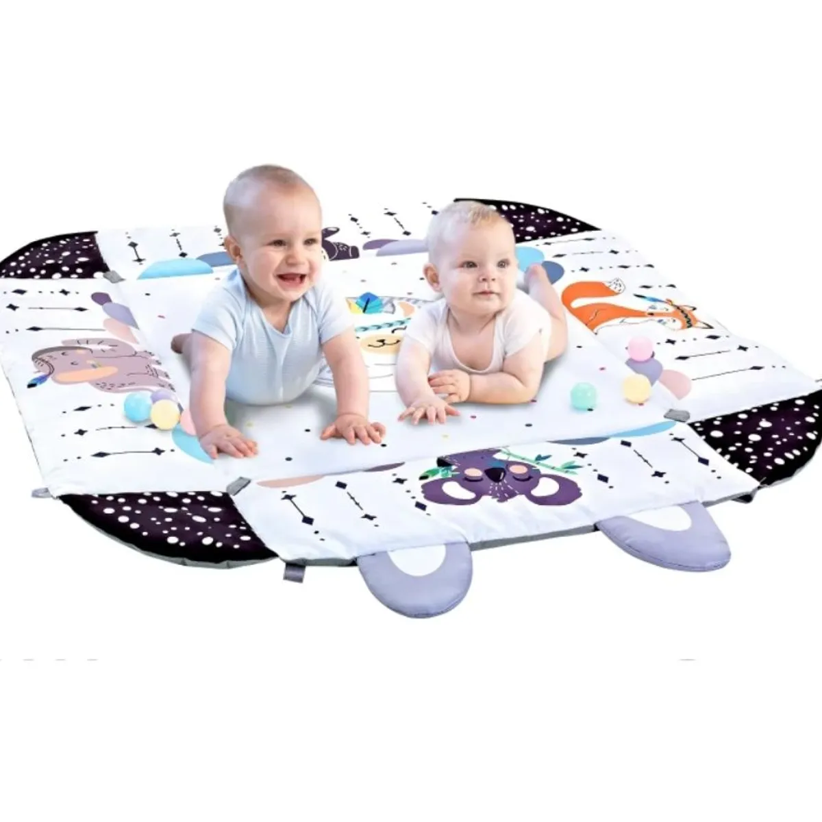 LA PEQUETERIA - Gimnasio bebé 3 en 1 piscina de pelotitas