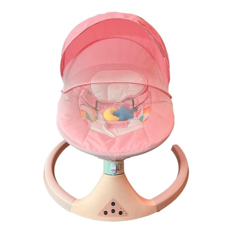GLOBAL LATIN GROUP - Silla Cuna Mecedora Automática Bebe Control Remoto - Rosa