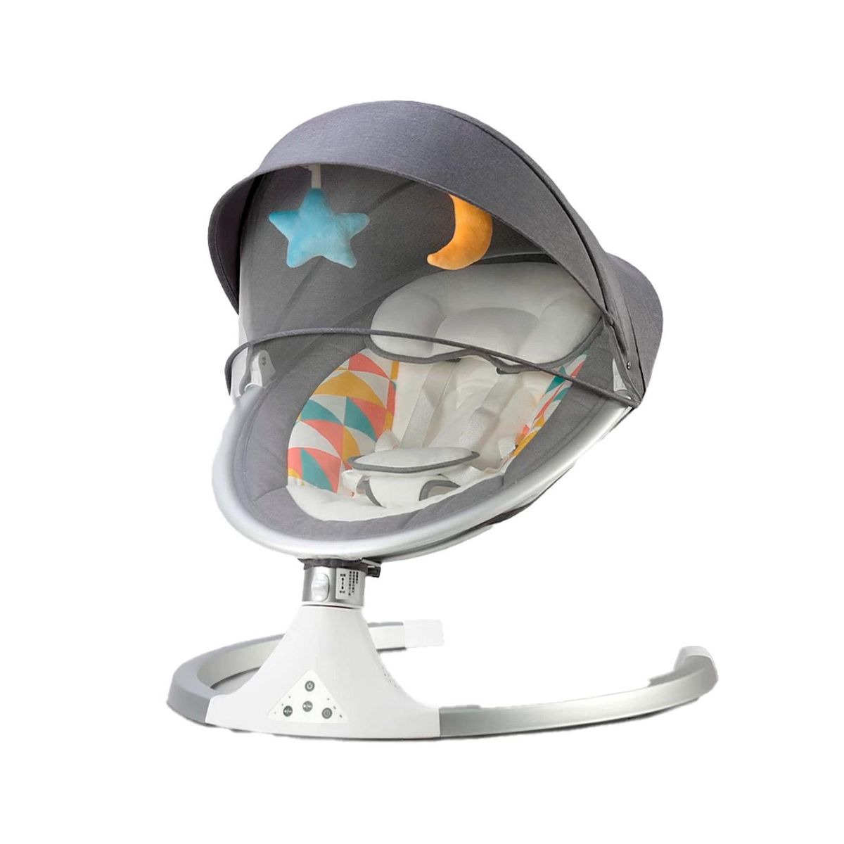 GLOBAL LATIN GROUP - Silla Cuna Mecedora Automática Bebe Control Remoto - Gris