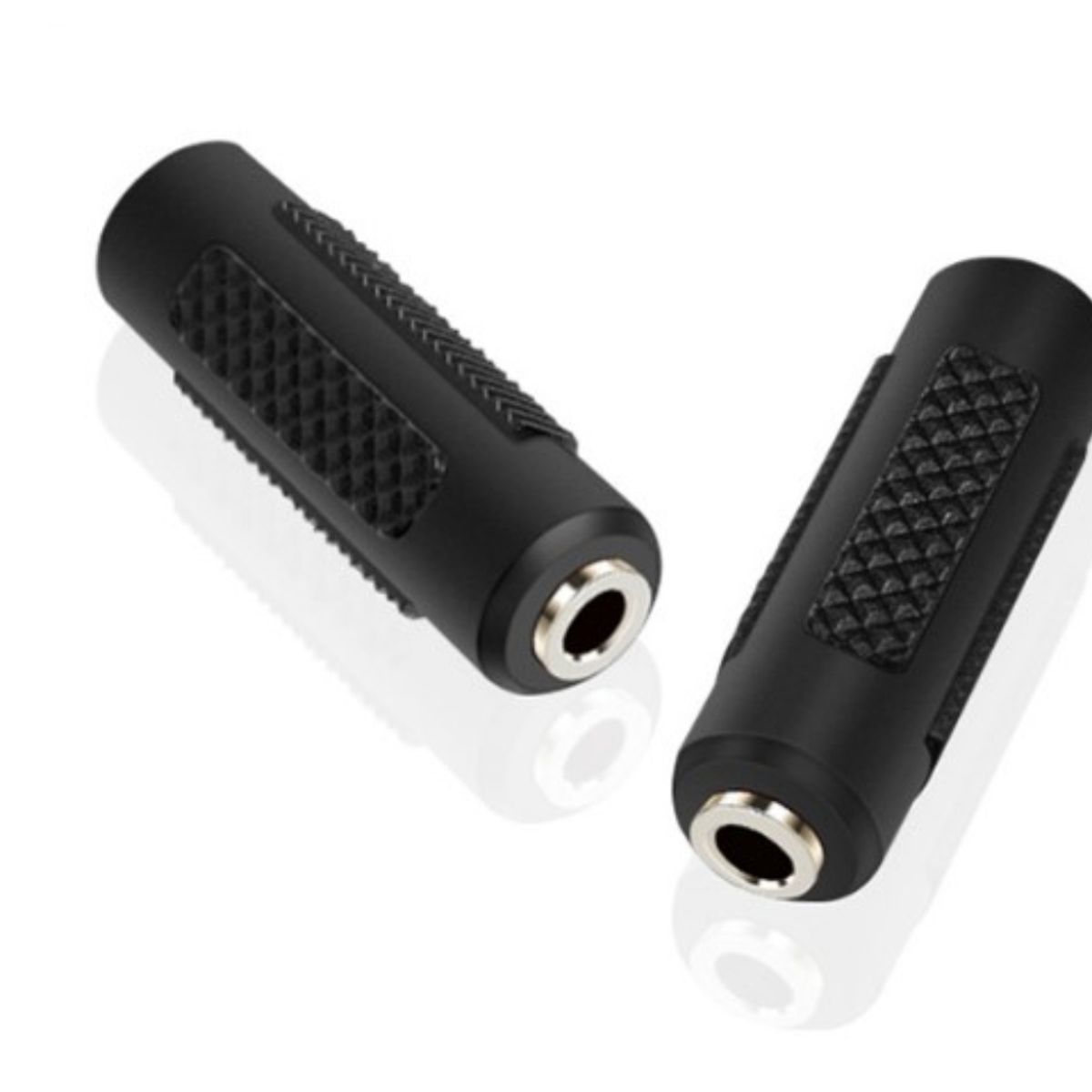 OEM - SET 2 COPLAS DE AUDIO JACK HEMBRA / HEMBRA 3,5MM