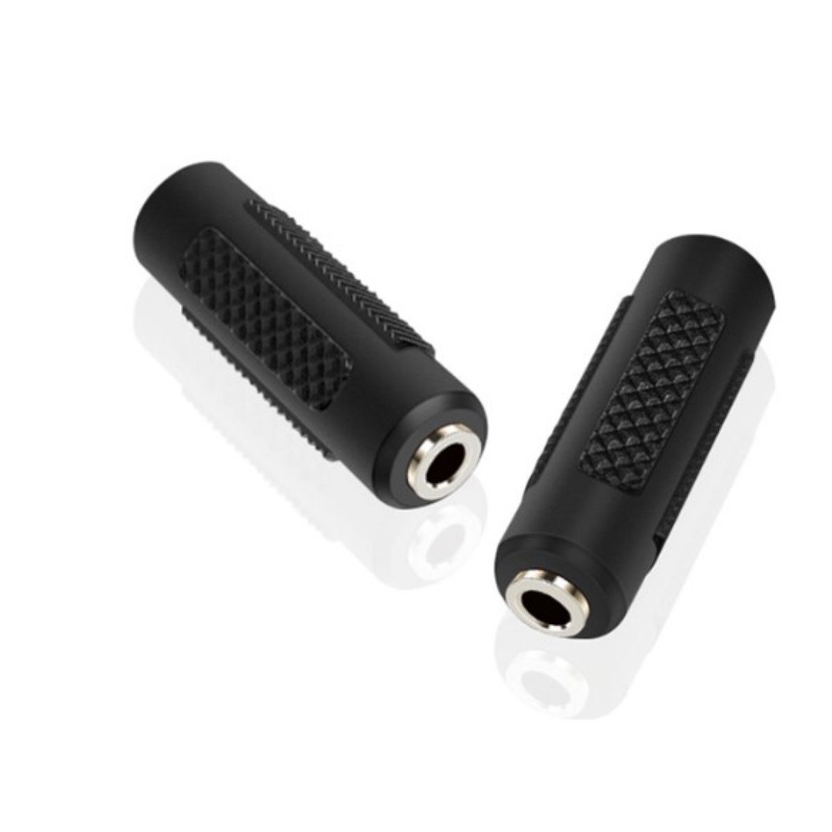 OEM - SET 2 COPLAS DE AUDIO JACK HEMBRA / HEMBRA 3,5MM