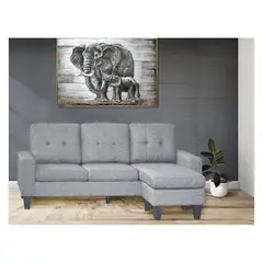 GENERICO - SECCIONAL PALOMINO DARK GRAY (195 x 130 x 98 cm)