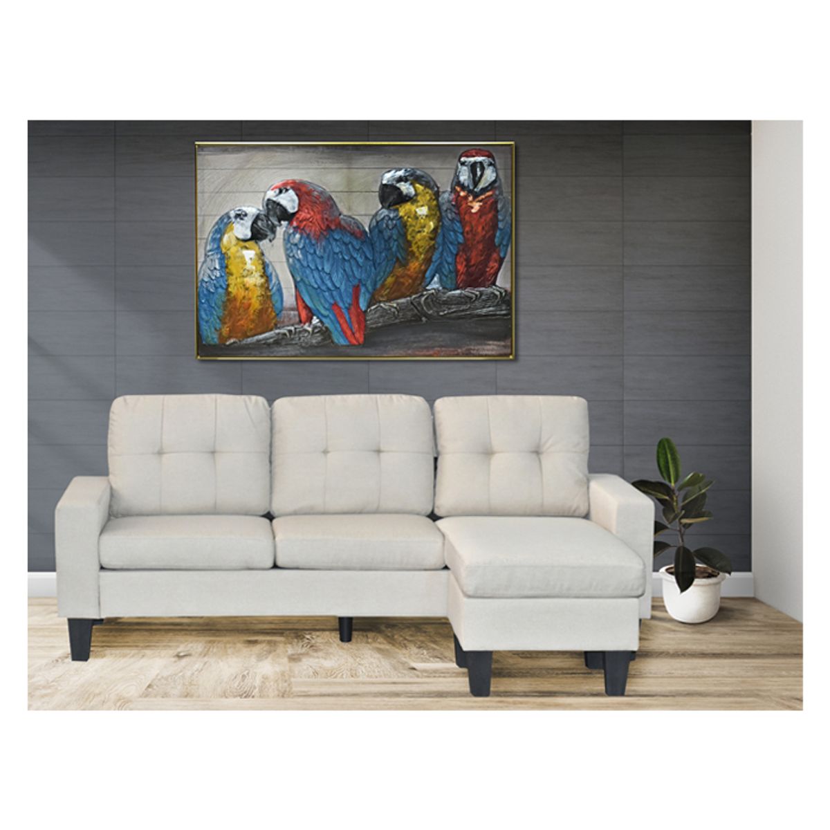 MSA MUEBLES SANTA ANA - SECCIONAL PALOMINO BEIGE