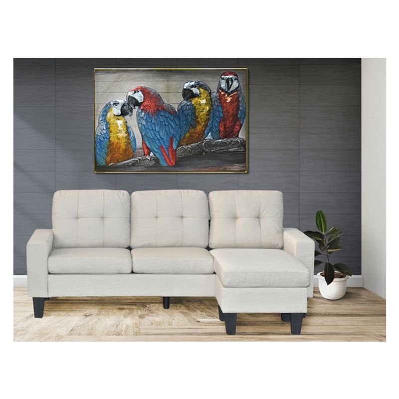 GENERICO - SECCIONAL PALOMINO BEIGE (195 x 130 x 98 cm)
