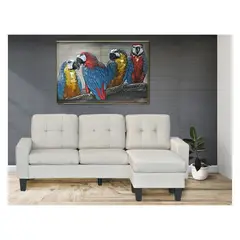 GENERICO - SECCIONAL PALOMINO BEIGE (195 x 130 x 98 cm)
