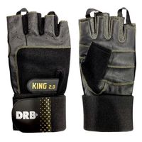 Guantes Gym Cuero Entrenamiento Pesas Fitness King 2.0 Reforzada