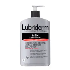 LUBRIDERM - Crema Cuerpo y Cara Men 3 en 1 Dosificador 400mL