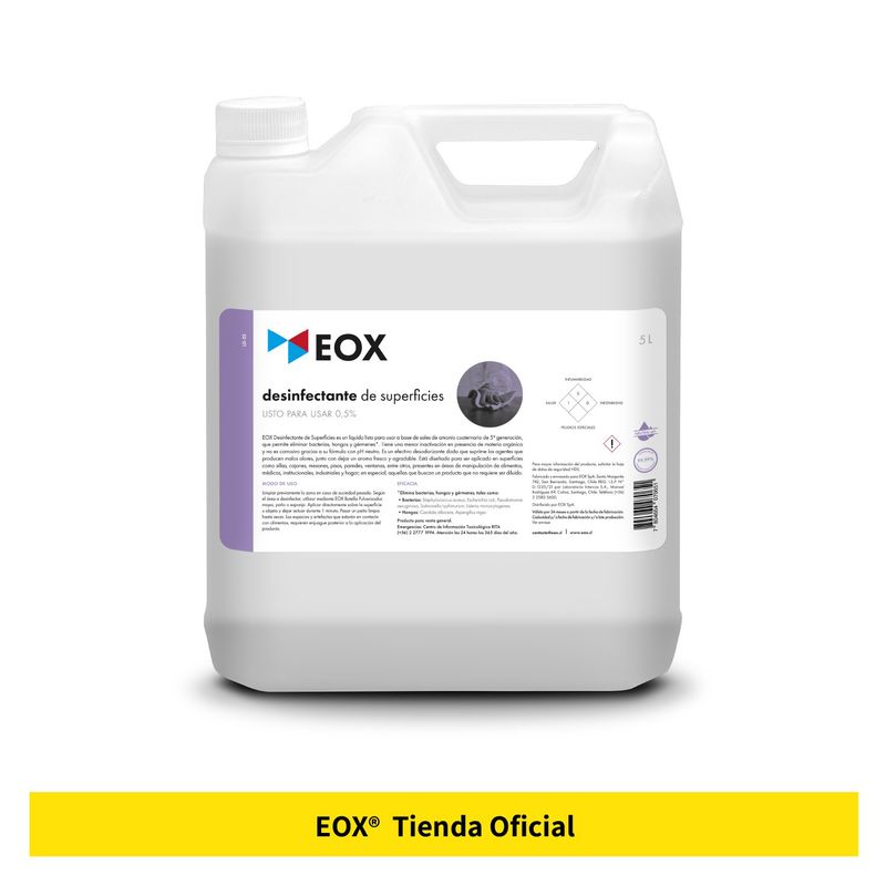 GENERICO - Amonio Cuaternario Listo Para Usar Con Registro Isp Eox 5 L